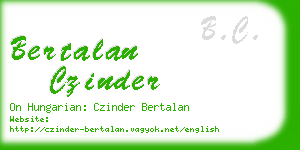 bertalan czinder business card